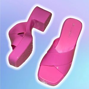 Jeffrey Campbell Pink Jelly Heeled Sandals